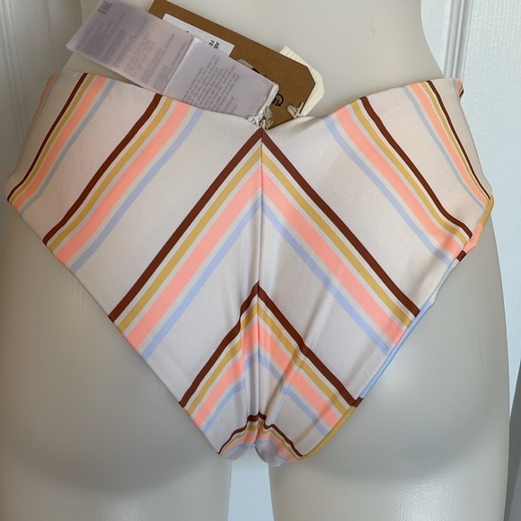 BILLABONG REVERSIBLE FEELING SUNNY FIJI CHEEKY COVERAGE SWIM BIKINI BOTTOM XL/14 - Picture 1 of 10